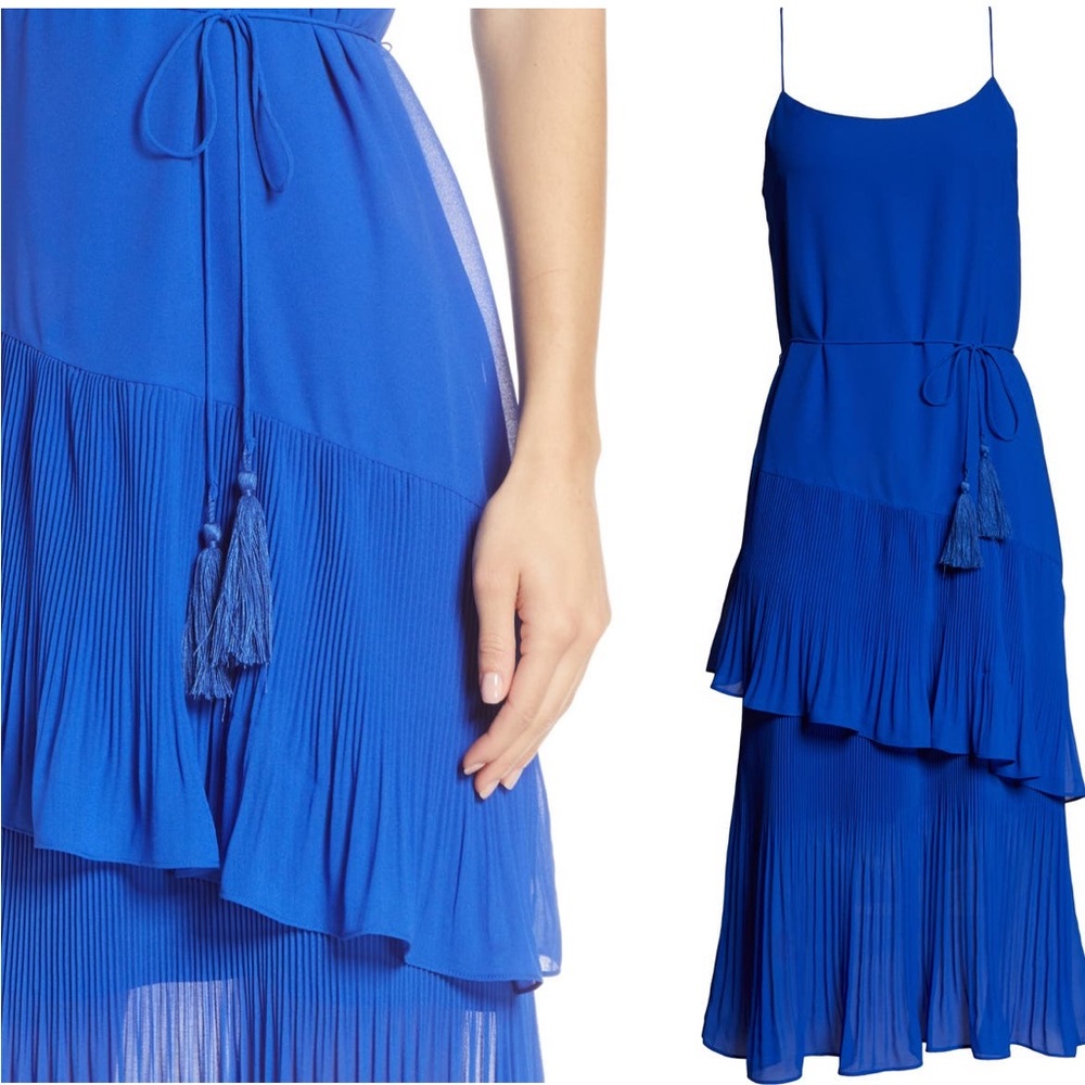 Chelsea28 Ruffle Tie Waist Midi Dress